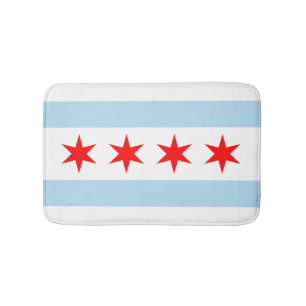 Vlag van Chicago, Illinois Bathroom Mat