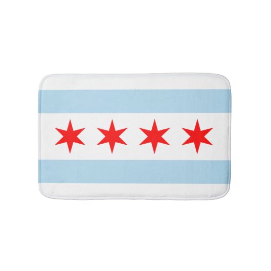 Vlag van Chicago, Illinois Bathroom Mat (Voorkant)