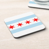 Vlag van Chicago, Illinois Beverage Coaster Bier Onderzetter (Linkerzijde)