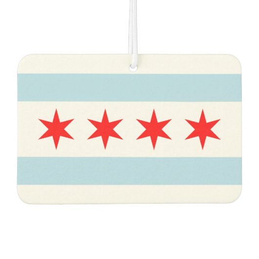 Vlag van Chicago, Illinois Beverage Coaster Luchtverfrisser (Voorkant)