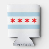 Vlag van Chicago, Illinois Blikjeskoeler (Achterkant)