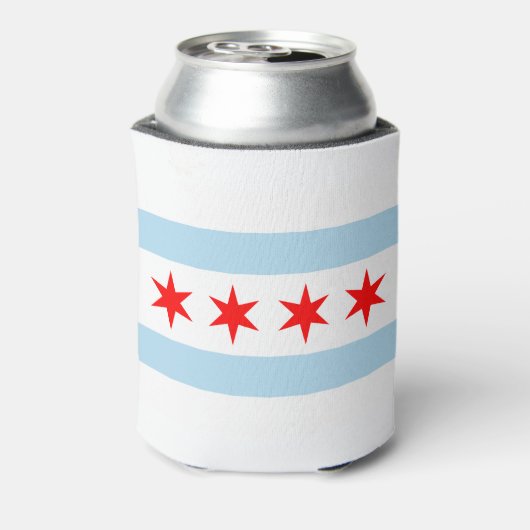 Vlag van Chicago, Illinois Blikjeskoeler (Blikje Achterkant)