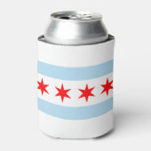Vlag van Chicago, Illinois Blikjeskoeler (Blikje Voorkant)