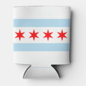 Vlag van Chicago, Illinois Blikjeskoeler (Voorkant)