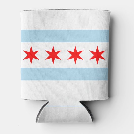 Vlag van Chicago, Illinois Blikjeskoeler (Voorkant)