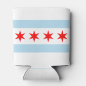 Vlag van Chicago, Illinois Blikjeskoeler (Achterkant)