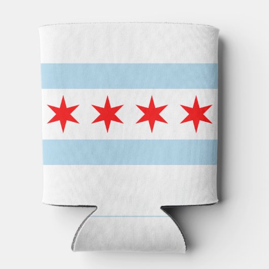 Vlag van Chicago, Illinois Blikjeskoeler (Achterkant)