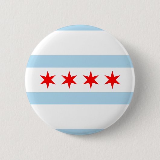 Vlag van Chicago, Illinois Button (Voorkant)