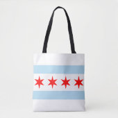 Vlag van Chicago, Illinois Canvas tas (Voorkant)