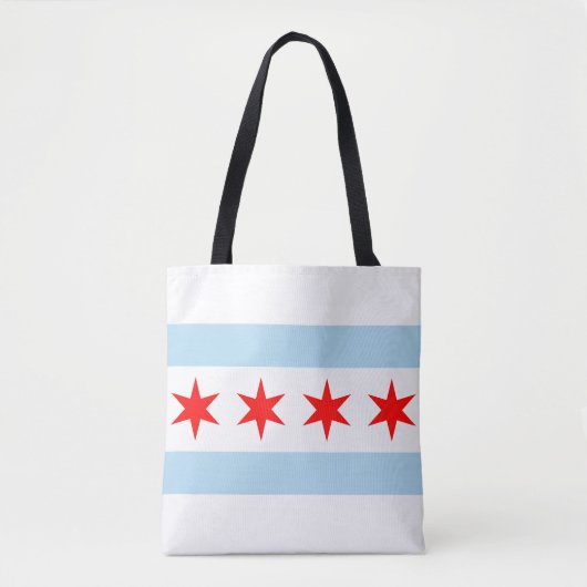 Vlag van Chicago, Illinois Canvas tas (Voorkant)