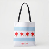 Vlag van Chicago, Illinois Canvas tas (Voorkant)