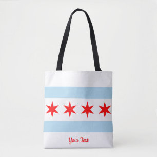 Vlag van Chicago, Illinois Canvas tas