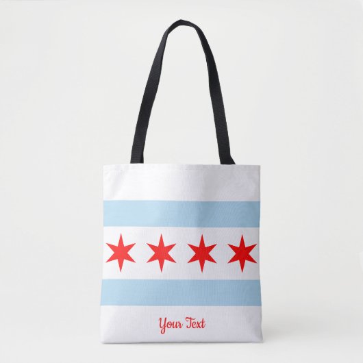Vlag van Chicago, Illinois Canvas tas (Voorkant)
