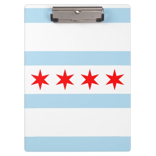 Vlag van Chicago, Illinois Clipboard Klembord (Voorkant)
