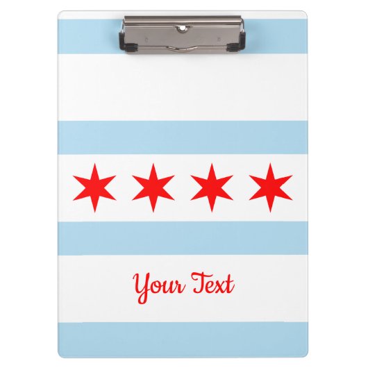 Vlag van Chicago, Illinois Clipboard Klembord (Voorkant)