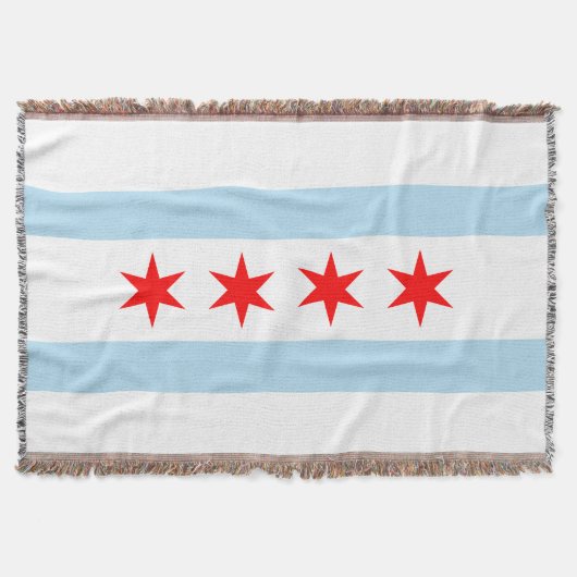 Vlag van Chicago, Illinois Deken (Voorkant)