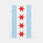 Vlag van Chicago, Illinois Fleece Deken (Voorkant)