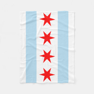 Vlag van Chicago, Illinois Fleece Deken