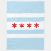 Vlag van Chicago, Illinois Fleece Deken (Voorkant)
