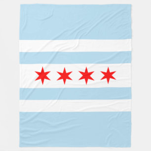 Vlag van Chicago, Illinois Fleece Deken