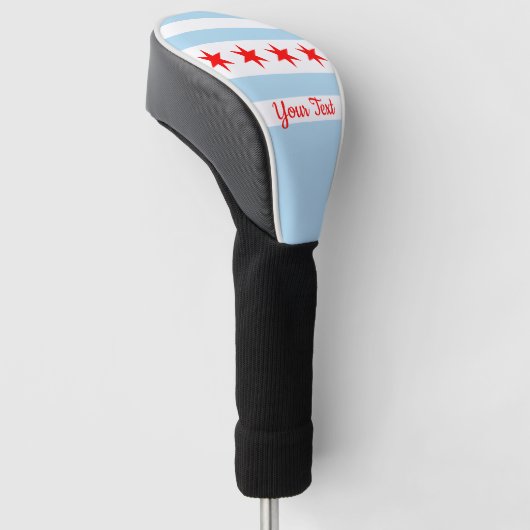Vlag van Chicago, Illinois Golf Head Hoesje Golfheadcover (Schuin)