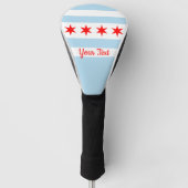 Vlag van Chicago, Illinois Golf Head Hoesje Golfheadcover (Voorkant)