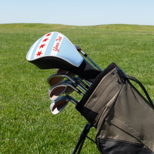 Vlag van Chicago, Illinois Golf Head Hoesje Golfheadcover (Insitu)