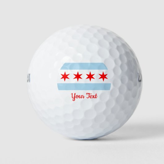 Vlag van Chicago, Illinois Golfballen (Voorkant)