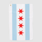 Vlag van Chicago, Illinois Golfhanddoek (Voorkant)