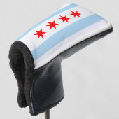 Vlag van Chicago, Illinois Golfheadcover (3/4 voorkant)