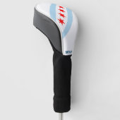 Vlag van Chicago, Illinois Golfheadcover (Schuin)