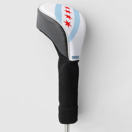 Vlag van Chicago, Illinois Golfheadcover (Schuin)