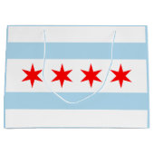 Vlag van Chicago, Illinois Groot Cadeauzakje (Voorkant)