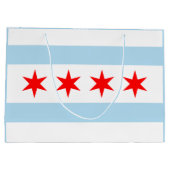 Vlag van Chicago, Illinois Groot Cadeauzakje (Achterkant)