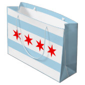 Vlag van Chicago, Illinois Groot Cadeauzakje (Achterkant Gekanteld)