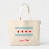 Vlag van Chicago, Illinois Grote Tote Bag (Voorkant)