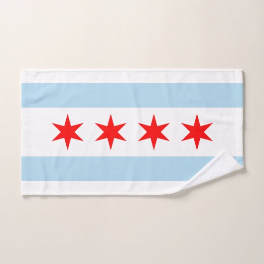Vlag van Chicago, Illinois Handdoek (Handdoek)