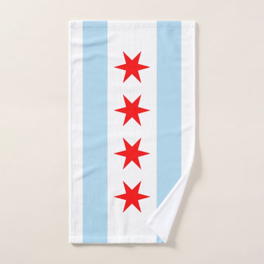Vlag van Chicago, Illinois Handdoek (Handdoek)