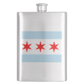 Vlag van Chicago, Illinois Hip Flask Flacon (Voorkant)