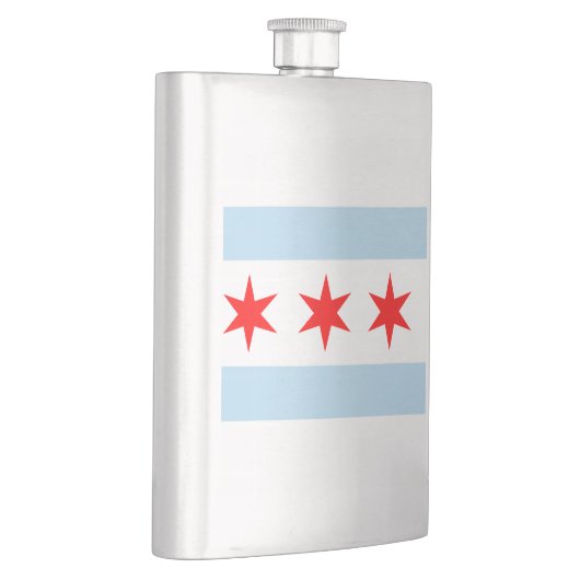 Vlag van Chicago, Illinois Hip Flask Flacon (Rechts)