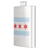 Vlag van Chicago, Illinois Hip Flask Flacon (Links)