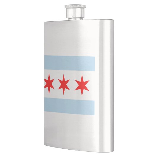 Vlag van Chicago, Illinois Hip Flask Flacon (Links)