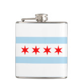 Vlag van Chicago, Illinois Hip Flask Heupfles (Voorkant)