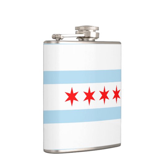 Vlag van Chicago, Illinois Hip Flask Heupfles (Rechts)