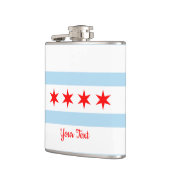 Vlag van Chicago, Illinois Hip Flask Heupfles (Links)