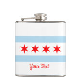 Vlag van Chicago, Illinois Hip Flask Heupfles (Voorkant)