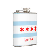 Vlag van Chicago, Illinois Hip Flask Heupfles (Rechts)