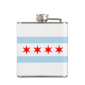 Vlag van Chicago, Illinois Hip Flask Heupfles (Achterkant)