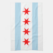 Vlag van Chicago, Illinois Keuken Handdoek (Verticaal)