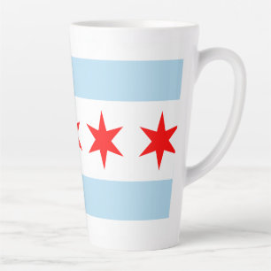 Vlag van Chicago, Illinois Latte Mok